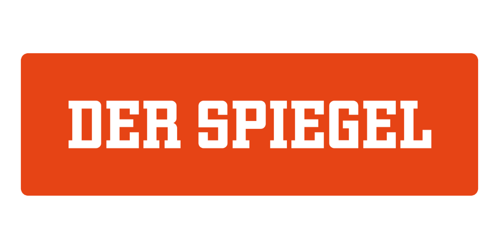 DER SPIEGEL-Logo – Weißer Schriftzug auf rotem Hintergrund
