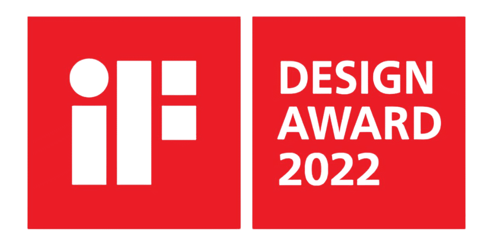 iF Design Award 2022 – Logo der renommierten Design-Auszeichnung in Rot