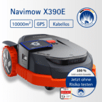 Segway Navimow X390E Mähroboter mit kabelloser GPS-Navigation, KI-Kamera, 4G-LTE & WLAN-Konnektivität. Ideal für Rasenflächen bis zu 10.000 m². Jetzt ohne Risiko testen mit 100 % Geld-zurück-Garantie.