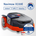 Segway Navimow X330E – Kabelloser GPS-Mähroboter für bis zu 4800 m², mit smarter Navigation, 4G-Konnektivität und präziser KI-Steuerung.