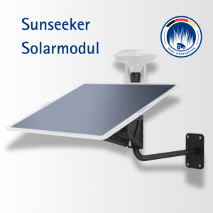 Sunseeker Solarmodul für Antenne – Solarpanel mit Wandhalterung zur autarken Stromversorgung der RTK Referenzstation