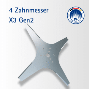 4-Zahnmesser für Sunseeker X3 Gen2 Mähroboter – Robustes Ersatzmesser für präzisen Grasschnitt