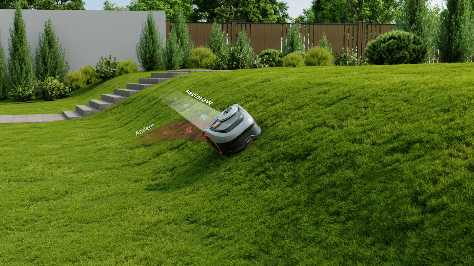 Segway Navimow i210E | 1.000 m² | Base Camp Starter Set 2 Querformat 42