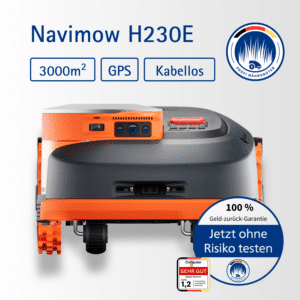 Segway Navimow H230E kabelloser GPS Mähroboter für bis 3.000 m² – Testurteil Sehr Gut 1,2, 100% Geld-zurück-Garantie, ohne Begrenzungskabel