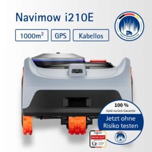 Segway Navimow i210E AWD Mähroboter – kabelloser GPS-Mähroboter bis 1000 m² mit KI-Kamera, Testsieger Computer Bild