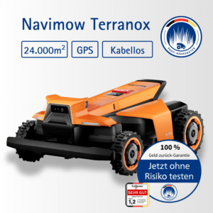 Segway Navimow Terranox Mähroboter ohne Antenne – Kabelloser GPS Profi Rasenroboter für Großflächen bis 24.000 m² mit N-RTK