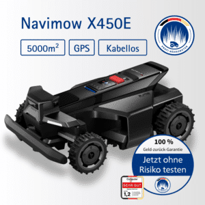 Segway Navimow X450E Mähroboter – Kabelloser GPS Rasenroboter für bis zu 5000 m² mit RTK Navigation