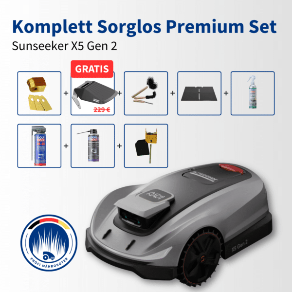 Sunseeker X5 | 2.000 m² | Komplett-Sorglos Premium Set inkl. GRATIS Sunseeker Garage im Wert von 229 €