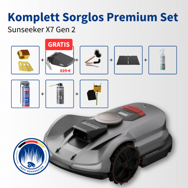 Sunseeker X7 | 3.000 m² | Komplett-Sorglos Premium Set inkl. GRATIS Sunseeker Garage im Wert von 229 €